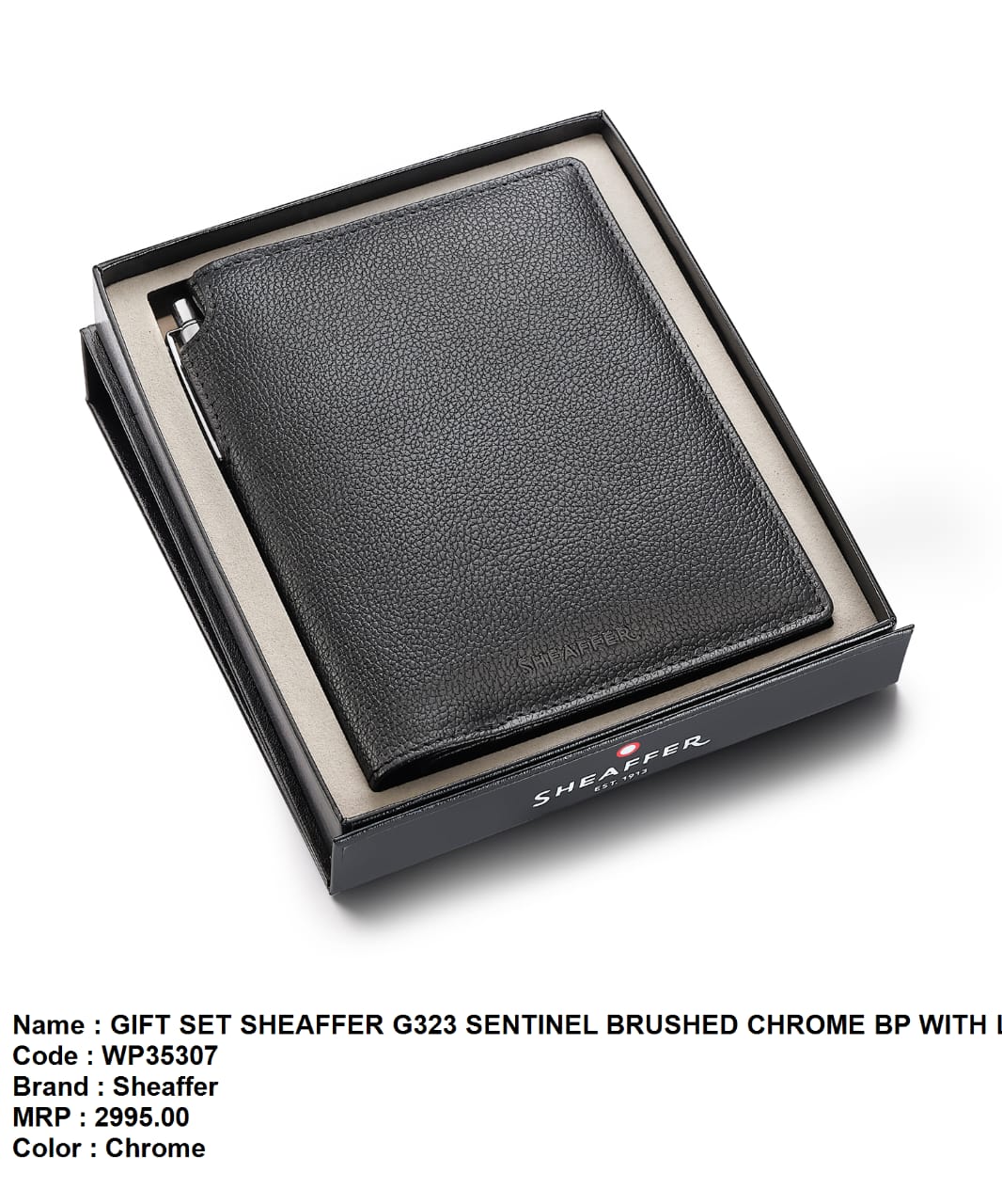 Gift set sheaffer G323 sentinel brushed chrome 